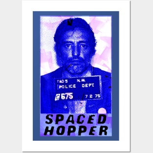 Spaced Hopper blue Posters and Art